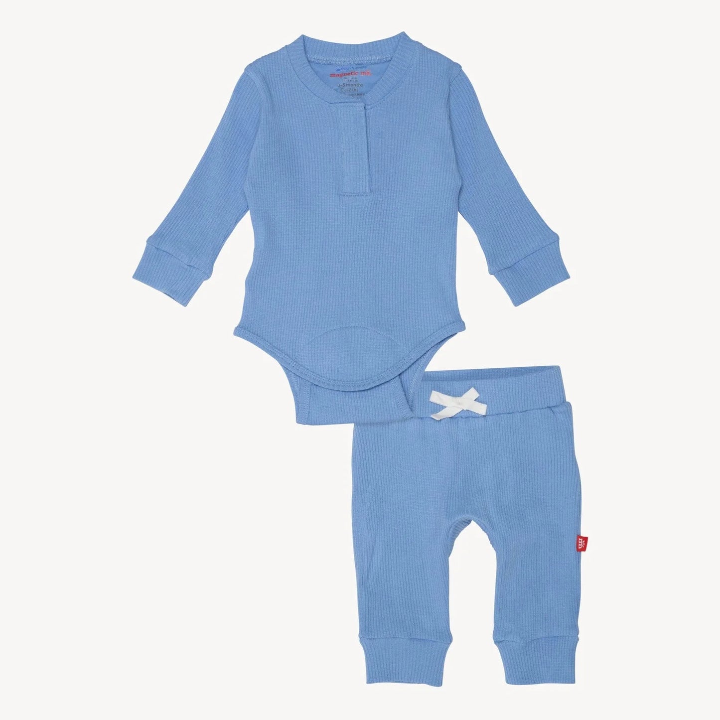 BLUE SKIES RIBBED BODYSUIT & PANT SET