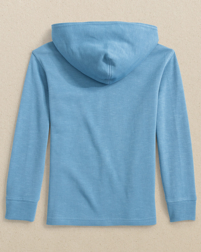 Y LS BOYS BAY VIEW HOODIE - CERULEAN