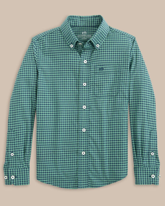 YOUTH SHEMWOOD PLAID SPORTSHIRT - FROSTY SPRUCE
