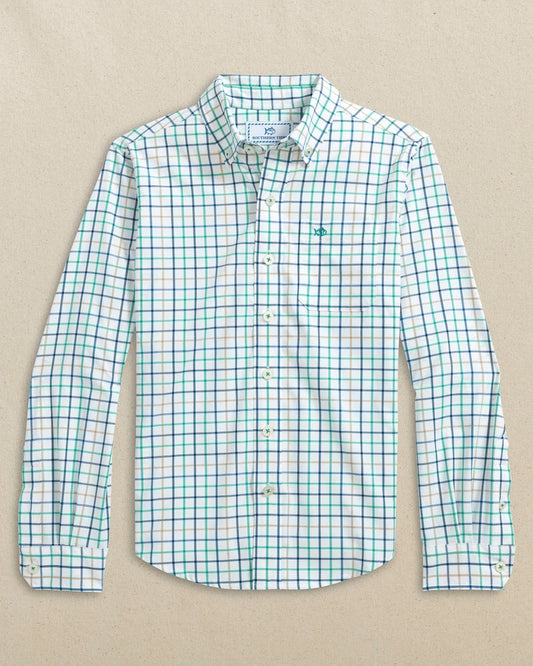 BOYS TRADEWIND TATTERSAL SPORTS SJIRT - PERSIAN GREEN