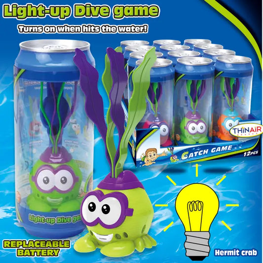 LIGHT-UP HERMIT CRAB DIVE TOY IN PDQ