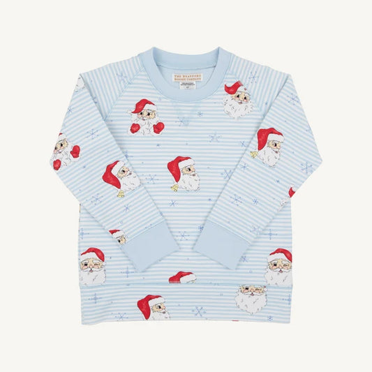 CASSIDY COMFY CREWNECK (BOYS) - DEAR SANTA (BUCKHEAD BLUE STRIPE)