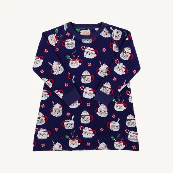 CASSIDY COMFY CREWNECK QUILTED DRESS - KEEPING SPIRITS BRIGHT