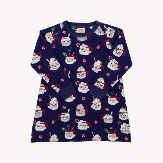 CASSIDY COMFY CREWNECK QUILTED DRESS - KEEPING SPIRITS BRIGHT