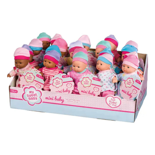MINI BABIES ASSORTED SKIN TONES DOLLS
