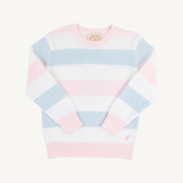 CISSY SWEATER - BUCKHEAD BLUE/PALM BEACH PINK/WORTH AVE WHITE