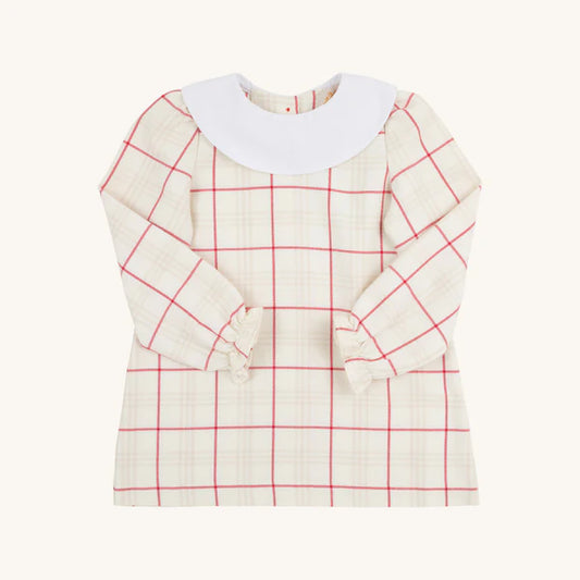 CLASSIC CAMPBELL DRESS - OAK PARK PLAID W/WORTH AVE WHITE