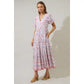 HANSON FLORAL TIERED MAXI DRESS - LIGHT BLUE/MULTI