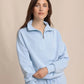 DANIELLE LUXE LOUNGE QUATER ZIP - CERULEAN