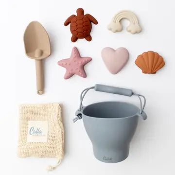 HUDSON SILICONE BEACH TOY SET - ASSORTED COLORS