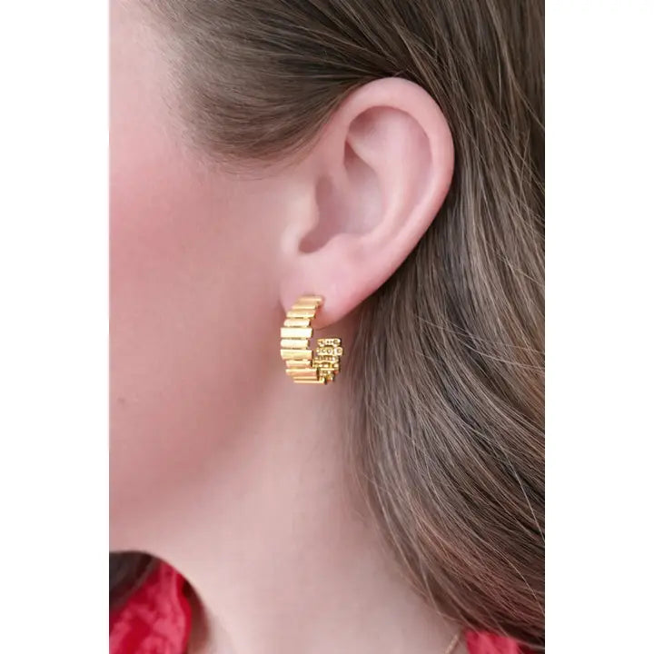 HOLLIS HOOP EARRINGS - GOLD