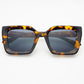 COCO ACETATE WOMENS SQUARE SUNGLASSES - TORTOISE/GRAY