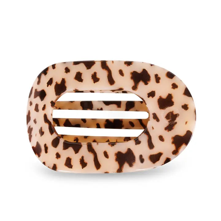 LARGE FLAT ROUND HAIR CLIP - ASSORTED