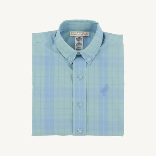 DEANS LIST DRESS SHIRT - AUDUBON PARK PLAID/SARASOTA SKY
