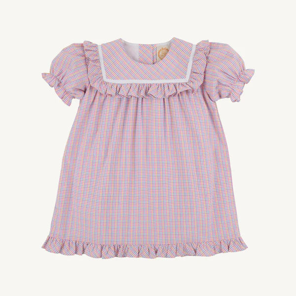 DEBBIE DRESS WOODSTOCK PARK PLAID / WORTH WHITE AVE