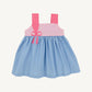 DEMI DRESS  - SARASOTA SKY/SANDPEARL PINK