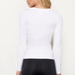 LONG SLEEVE SEAMLESS TOP - WHITE