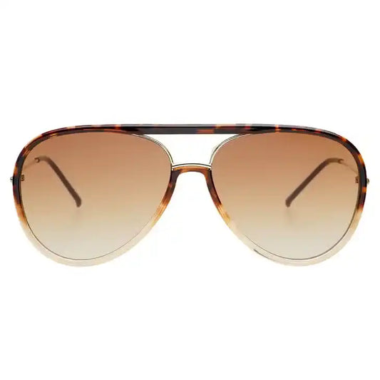 SHAY AVIATOR SUNGLASSES - TORTOISE