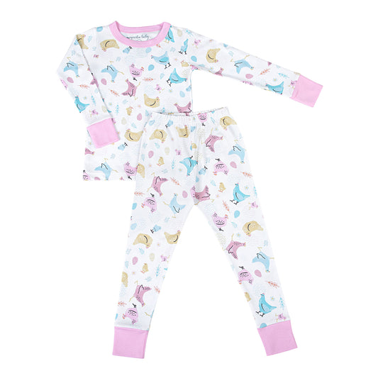 CHICKADEES LONG SLEEVE PAJAMAS