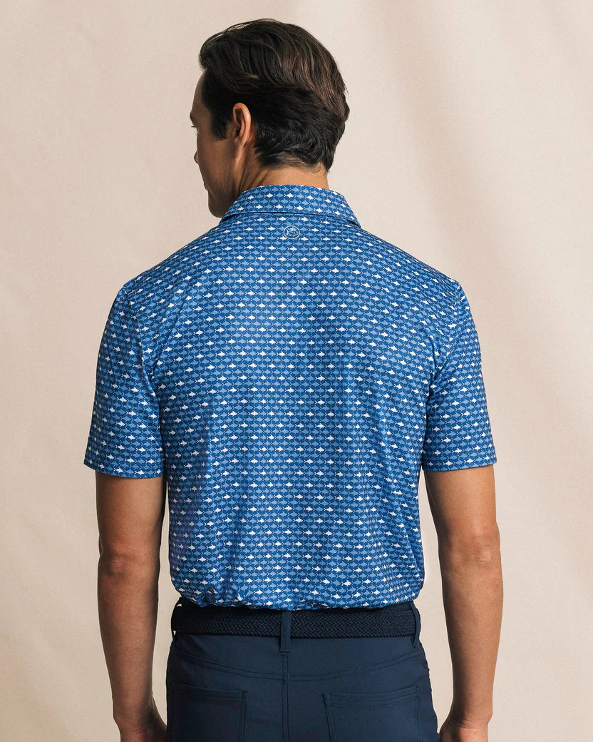 BOYS DRIVER FINTASTIC PRINTED POLO - OCEAN CHANNEL