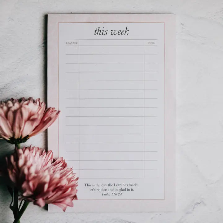 TO DO NOTEPAD / BLUSH FLORAL