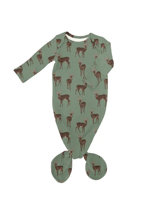 DEER- NKOTTED GOWN 0/3MTH