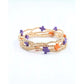 BRITTANY CROSS BRACELET SET - ORANGE/PRUPLE