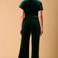 VELVET ROMPER - HUNTER GREEN