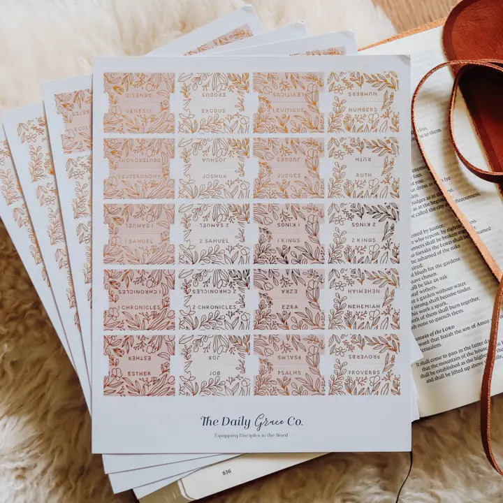 GOLD FOIL BIBLE TABS - DUSTY PINK