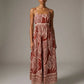 RUST LEAF CODE MAXI DRESS