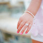 STERLING SILVER MULTI CRYSTAL PEARL BRACELET