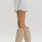 HIGH WAISTED SKORT - OFF WHITE