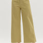 HIGH WAISTED WIDE LEG PANTS - LT OLIVE