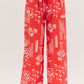 WIDE LEG PULL ON PANTS - RED