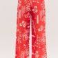 WIDE LEG PULL ON PANTS - RED