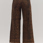 LEOPARD EMBROIDERED HEM JEANS