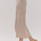 SATIN HIGH WAISTED MAXI SKIRT - CHAMPAGNE