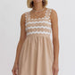 SQUARE NECK MINI DRESS - NATURAL