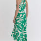 GREEN HALTER DRESS