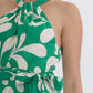 GREEN HALTER DRESS