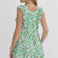 SLEEVELESS MINI DRESS - GREEN