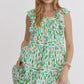 SLEEVELESS MINI DRESS - GREEN