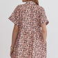 PAISLEY PRINT MINI DRESS - PEACH