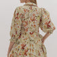 POLPIN TIERED MINI DRESS - OLIVE RUST