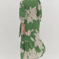 FLORAL COLLARED BUTTON UP MIDI DRESS - GREEN