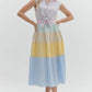COLOR BLOCK STRIPED MAXI DRESS - MULTI