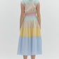 COLOR BLOCK STRIPED MAXI DRESS - MULTI