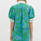 FLORAL PRINT MINI DRESS - GREEN