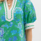 FLORAL PRINT MINI DRESS - GREEN