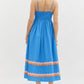 RIC RAC MIDI DRESS - BLUE